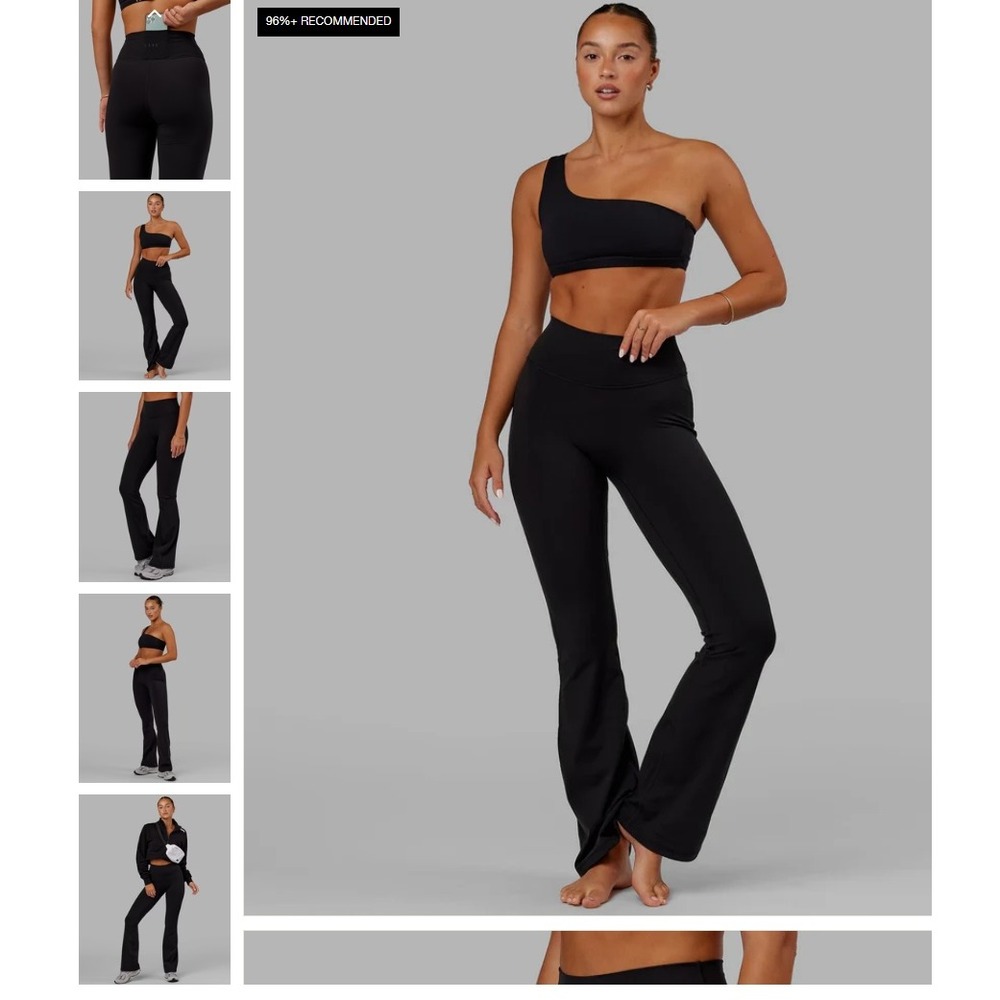 LSKD Fusion Ultra High-Rise Flared‎ Leggings Black XL WTGH00042 New NWT - Picture 3 of 16